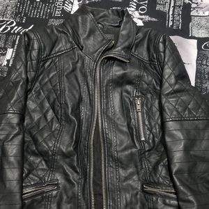 Black leather jacket